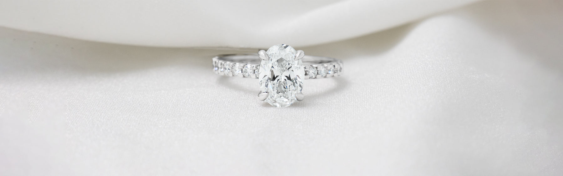 Diamond Set Band Engagement Ring in platinum or 18ct gold