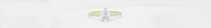 Pear Cut Diamond Engagement Ring with Diamond Set Band in Yellow Gold and Platinum by The Village Goldsmith