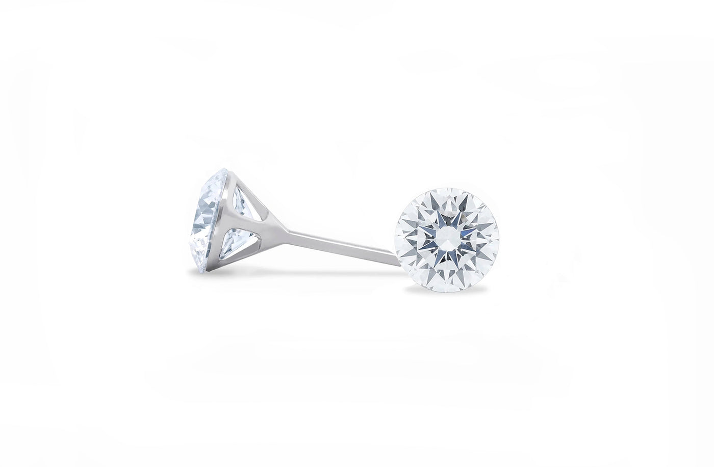 The Floeting® Diamond Stud Earrings | 0.52ctw D VS2