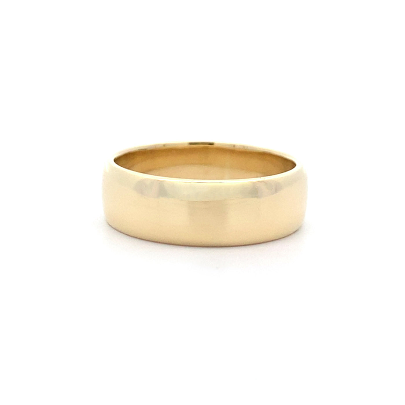 Low Half Round 7.0mm Band in Yellow Gold