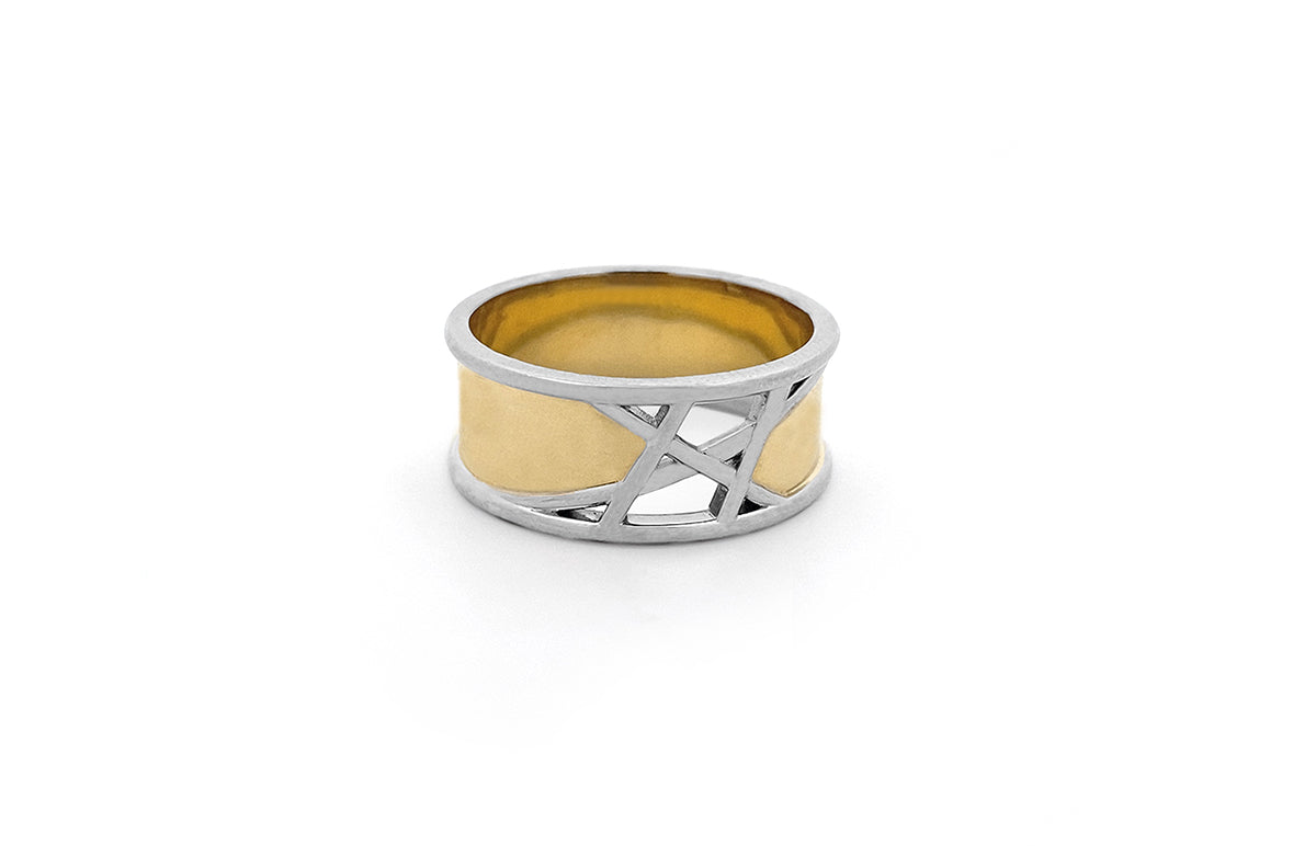 Hopt: Two Tone Band in Gold