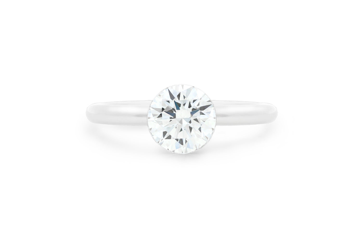 The Floeting® Diamond Ring, no prong, no claw.