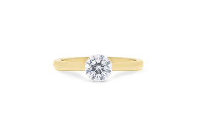 The Floeting® Diamond Ring in Yellow Gold | 0.54ct E VS1