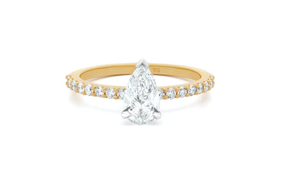 Honour: Pear Cut Diamond Solitaire Ring