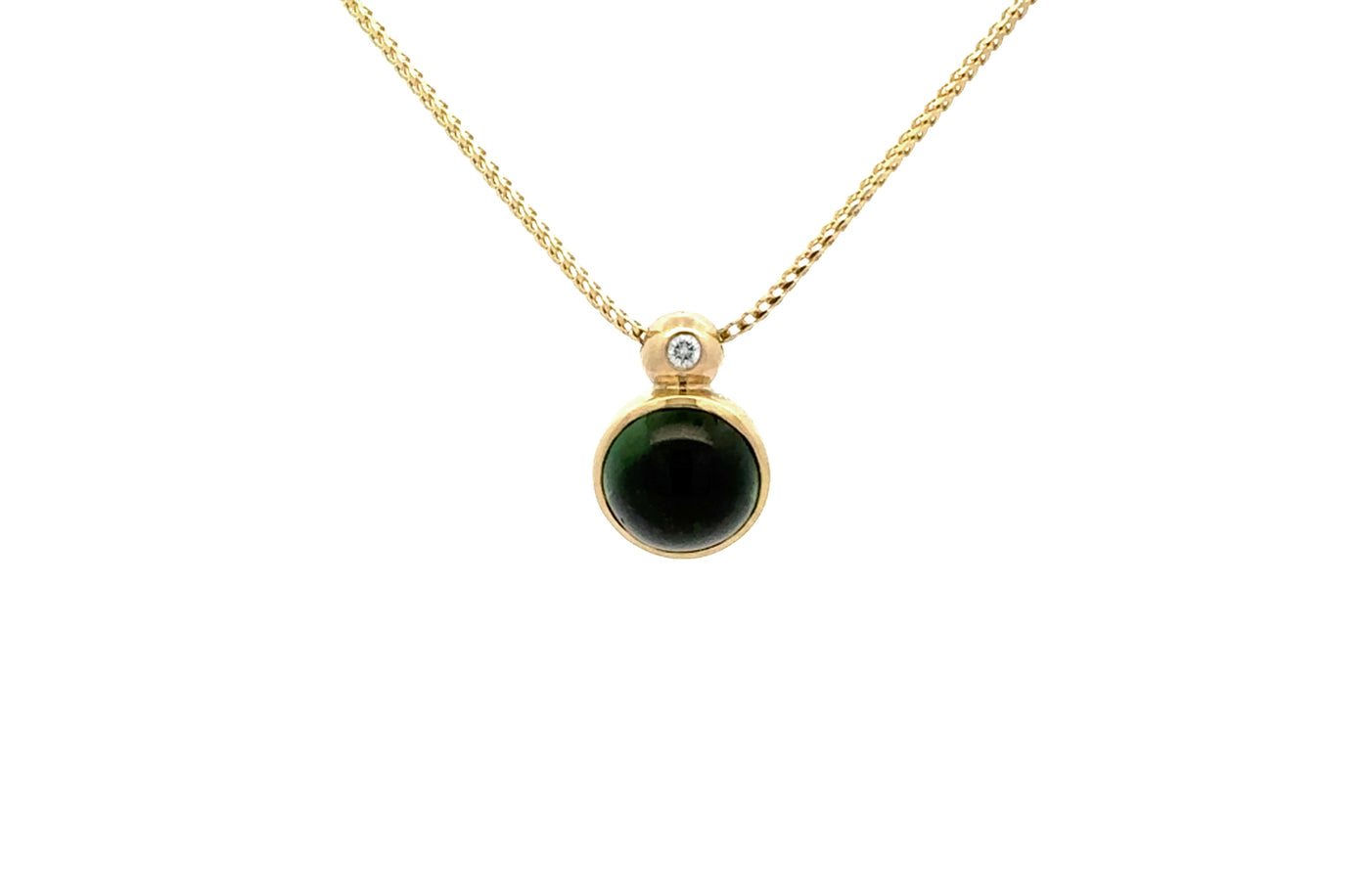 Bubble: Green Tourmaline and Diamond Necklace