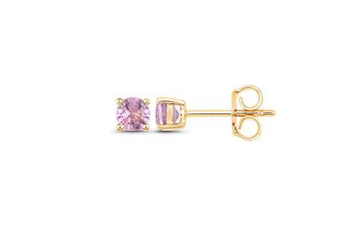 Pink Sapphire Stud Earrings in Gold | 0.55ctw
