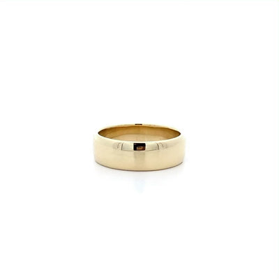 Low Half Round 7.0mm Band in Yellow Gold
