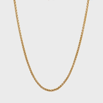 Wheat Chain Necklace in Yellow Gold