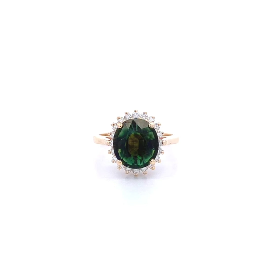 Obel: Tourmaline and Diamond Cluster Ring