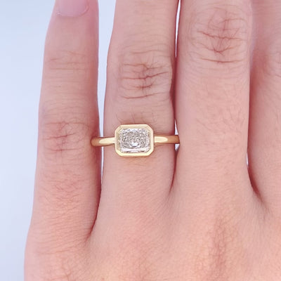 Kaleidoscope: Radiant Cut Diamond Solitaire Ring in Yellow Gold | 1.00ct