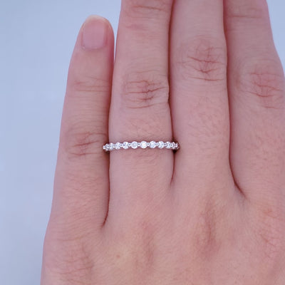 Brilliant Diamond Shared Claw Set Ring in Platinum | 0.27ctw