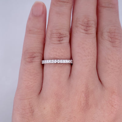 Brilliant Diamond Scallop Set Ring in Platinum | 0.25ctw