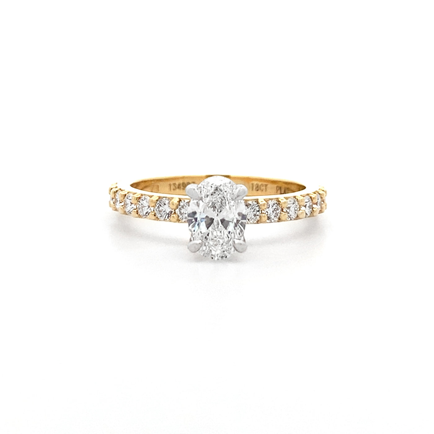Honour: Oval Cut Diamond Solitaire Ring in Yellow Gold | 1.24ctw