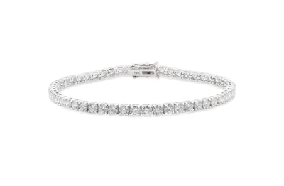 Brilliant Diamond Set Tennis Bracelet in White Gold | 5.10ctw