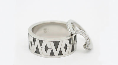 Polynesian Tapa Pattern Inspired Ring for Victor Vito