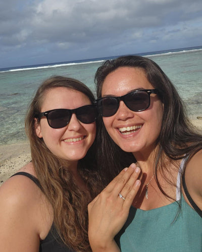 Two Custom Engagement Rings, Two Proposals and a Double Yes!