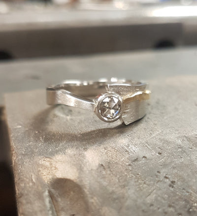 Handcrafting a Contemporary Diamond Ring