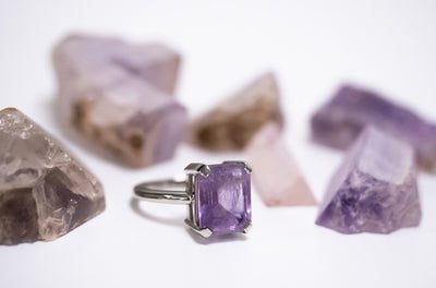 Natural Crystal to Vibrant Amethyst Ring: A Representation of Romance