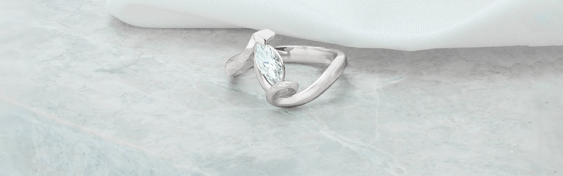 Marquise Cut Diamond Engagement Ring
