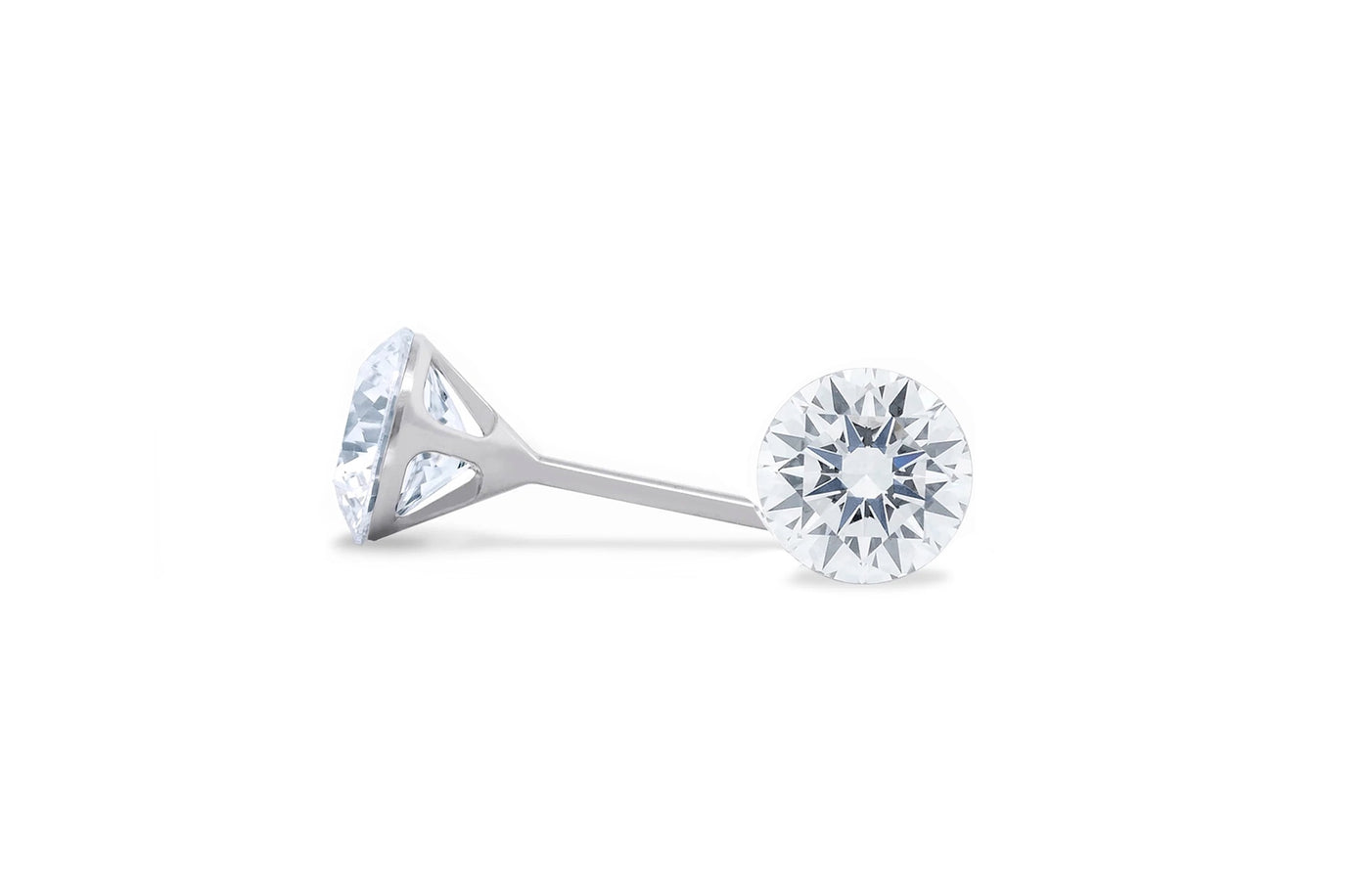 The Floeting® Diamond Stud Earrings | 1.04ctw D VVS2