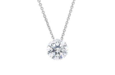 The Floeting® Diamond Pendant in White Gold | 1.02ct G VVS2