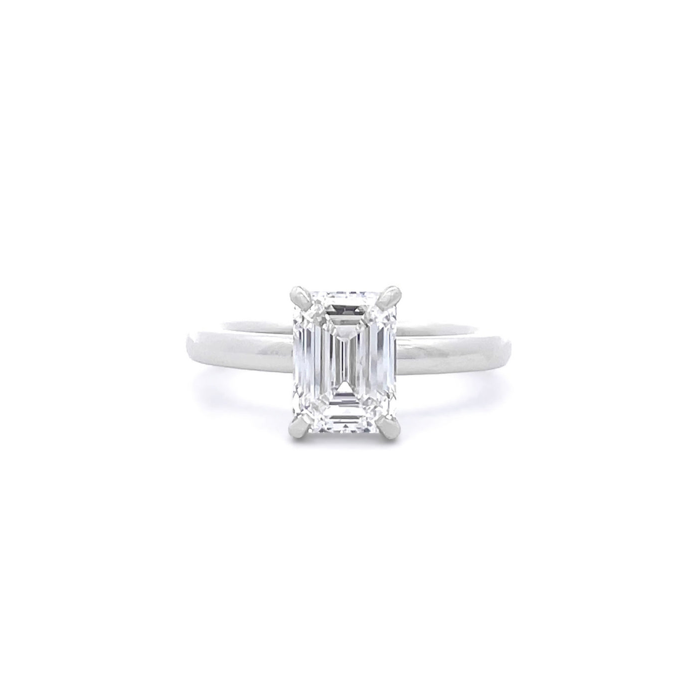 Ardor: Emerald Cut Diamond Solitaire Ring in Platinum | 2.02ct D VVS2