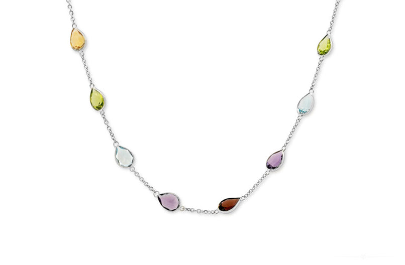 Summer Colours: Gemstone Necklace in Gold | 15.20ctw