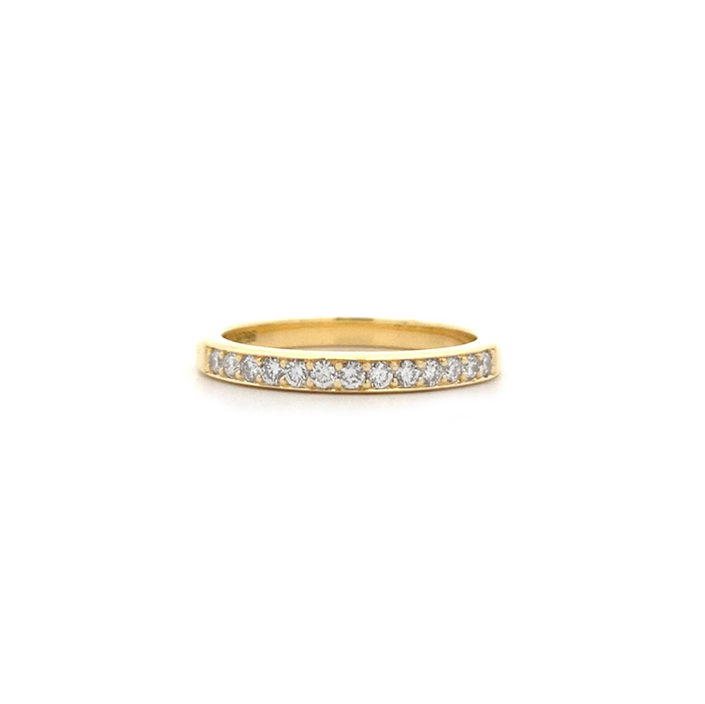 Brilliant Diamond Grain Set Ring in Yellow Gold | 0.18ctw