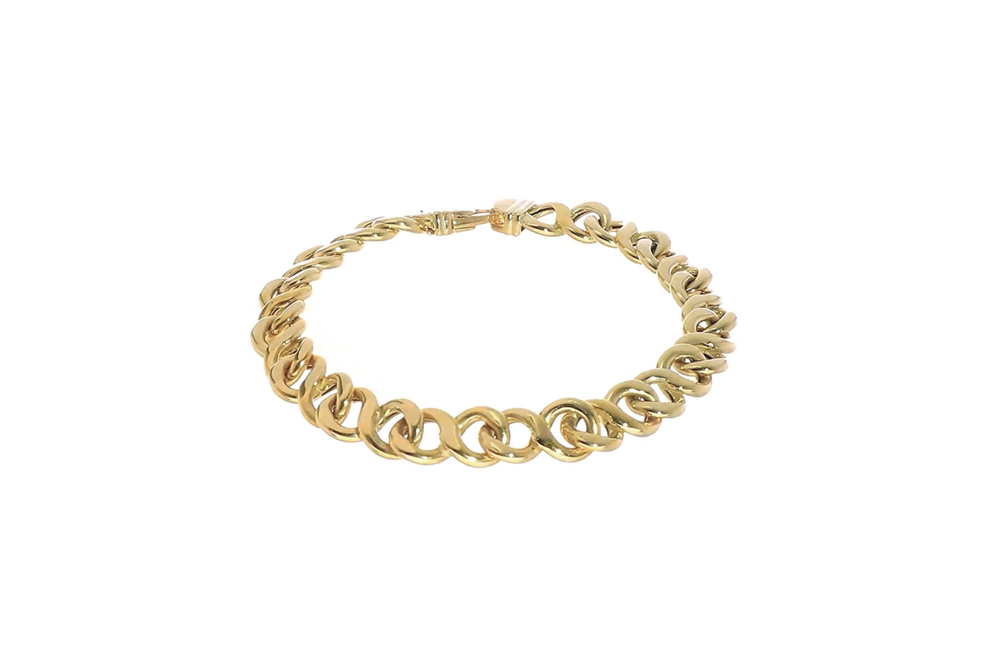 Infinity Chain Bracelet in Yellow Gold