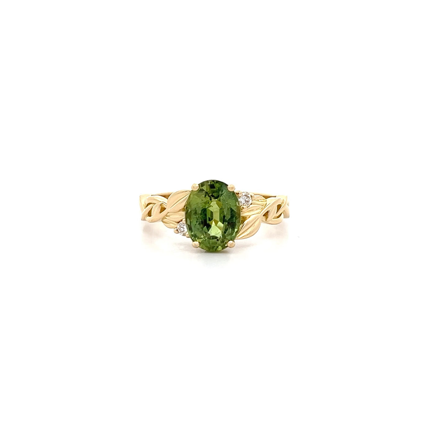 Arwen: Oval Cut Sapphire Solitaire Ring in Yellow Gold | 2.45ctw