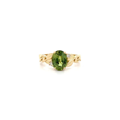Arwen: Oval Cut Sapphire Solitaire Ring in Yellow Gold | 2.45ctw