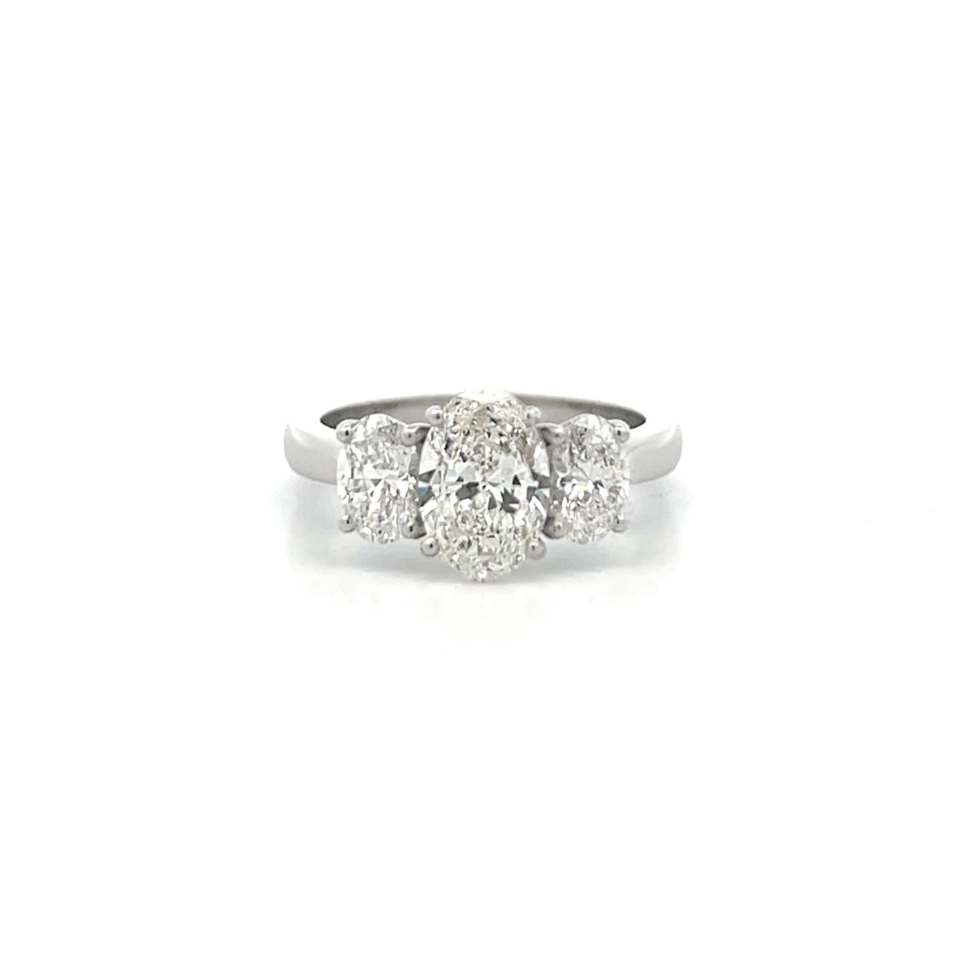 Harmony: Oval Cut Diamond Three Stone Ring in Platinum | 1.52ctw