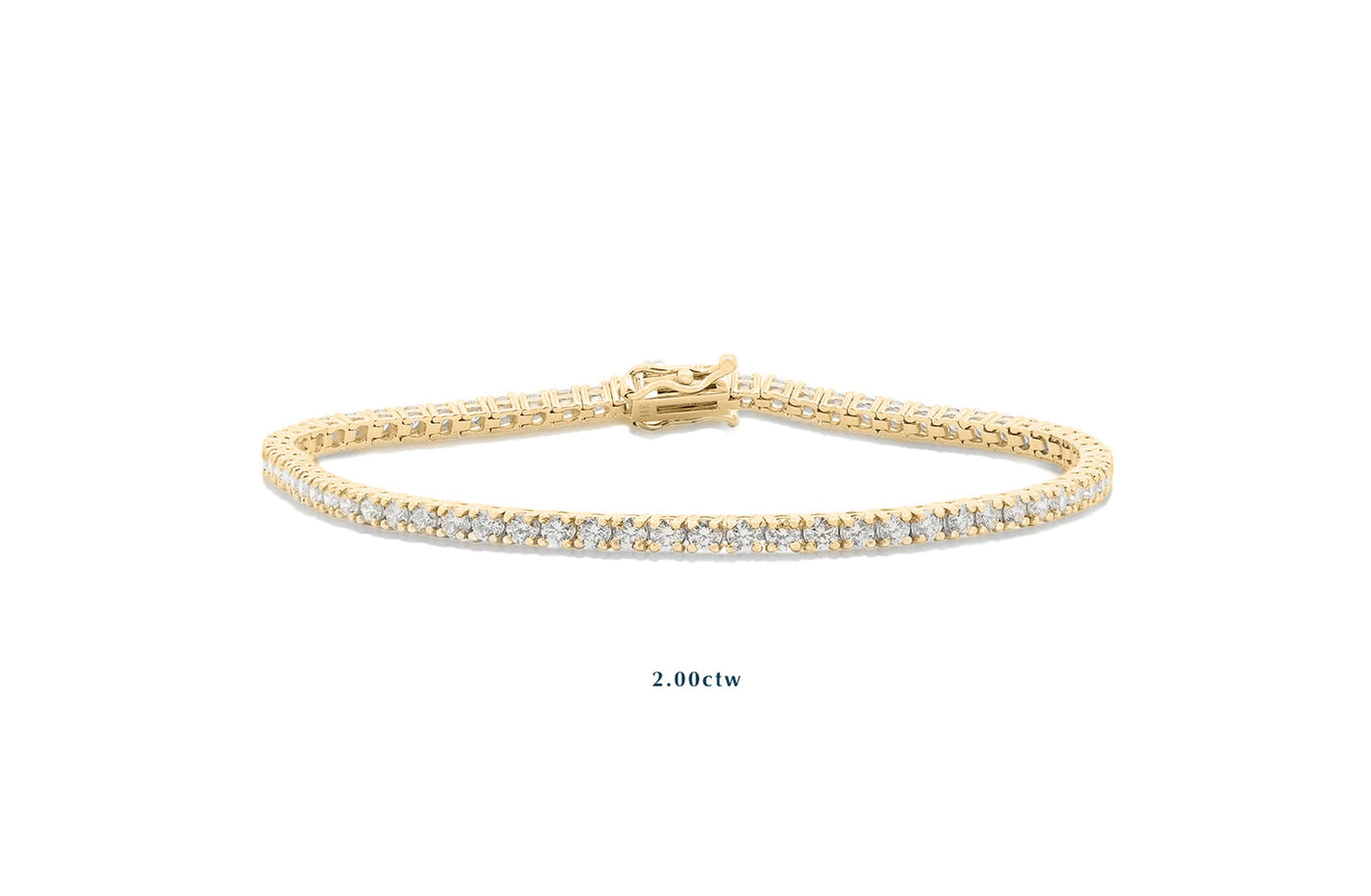Diamond Brilliant Cut Tennis Bracelet in Gold