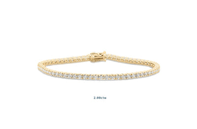 Diamond Brilliant Cut Tennis Bracelet in Gold