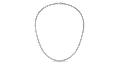 Brilliant Cut Diamond Tennis Necklace in White Gold | 6.75ctw F-G SI