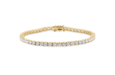 Diamond Brilliant Cut Tennis Bracelet in Gold