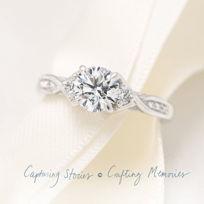 Pirouette: Brilliant Cut Diamond Solitaire Ring in Platinum | 1.04ctw
