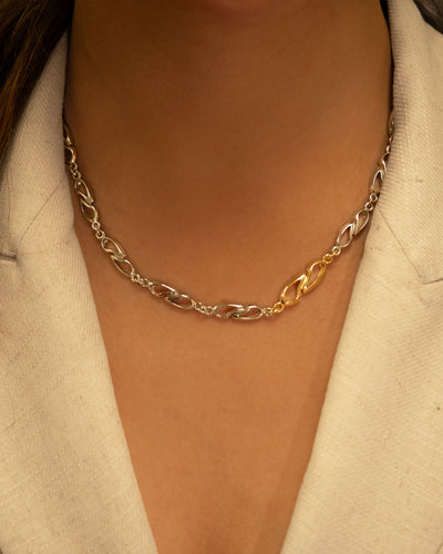 Adagio Chain Necklace in Two Tone