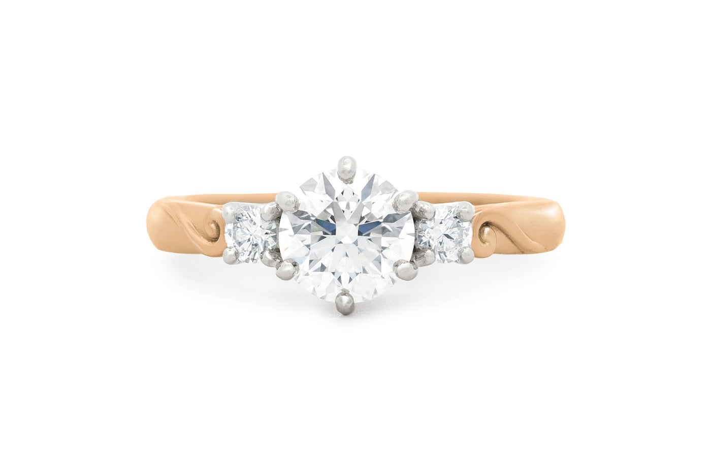 Awa: Brilliant Cut Diamond Three Stone Ring