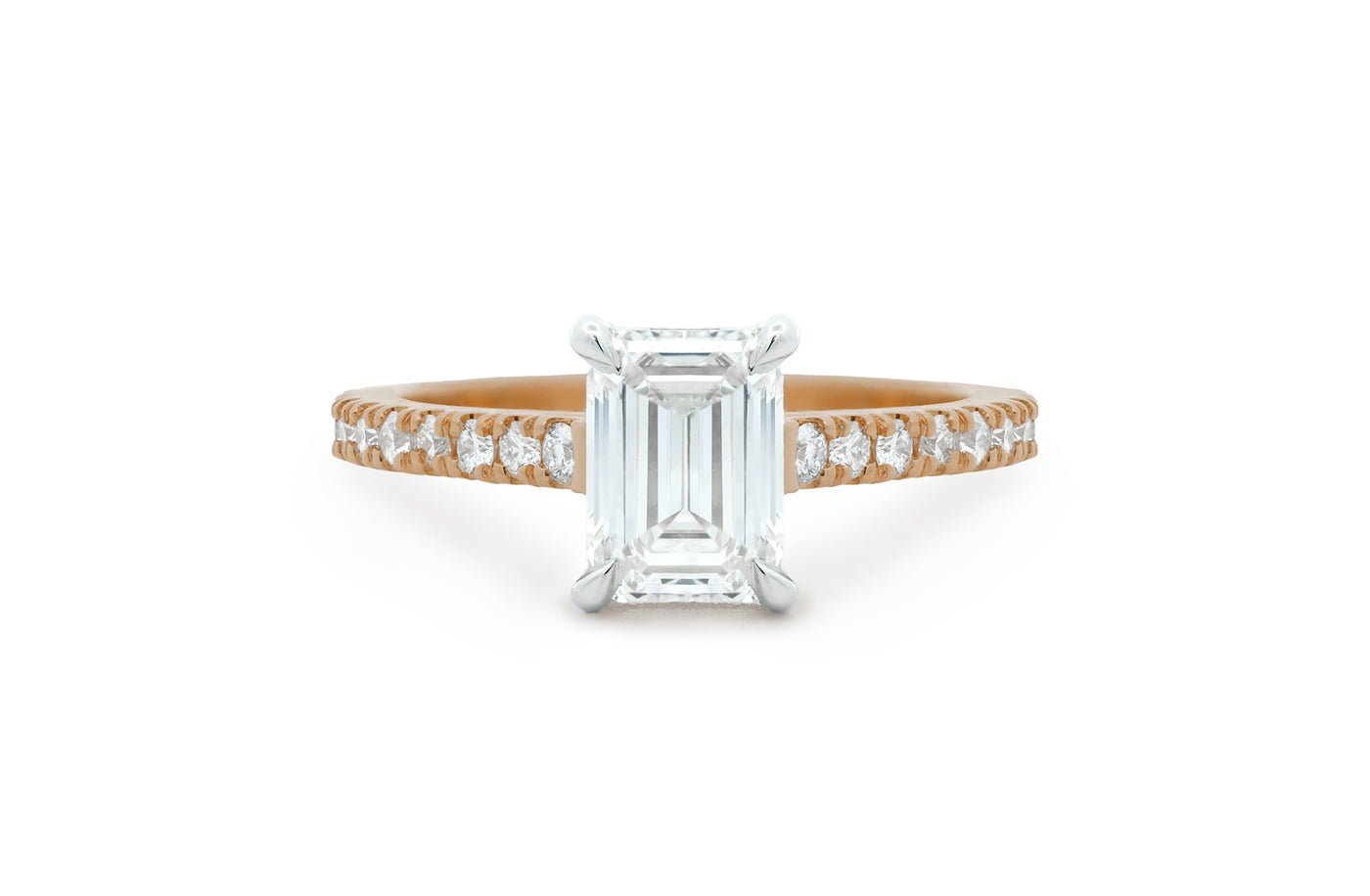 Belle: Emerald Cut Diamond Solitaire Ring