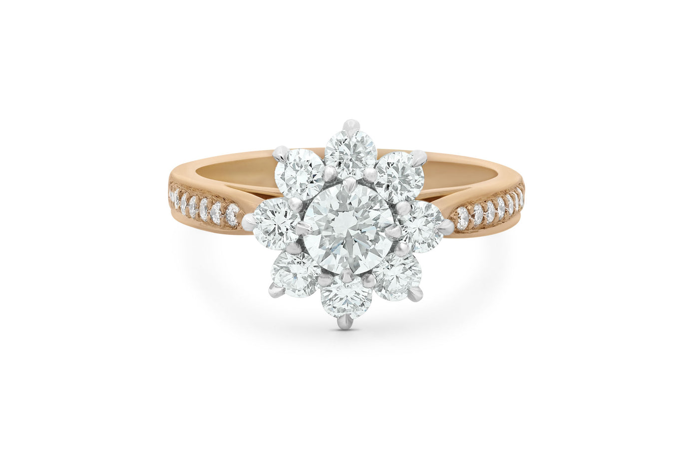 Blossom: Brilliant Cut Diamond Halo Ring