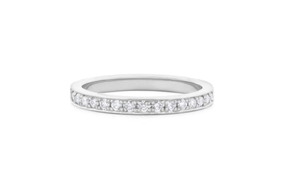 Brilliant Diamond Grain Set Eternity Ring