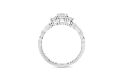 Cara: Brilliant Cut Diamond Three Stone Ring