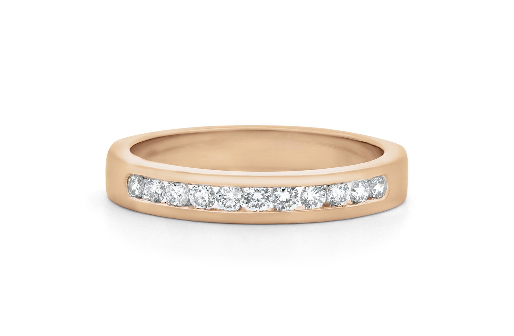 Channel-Set Diamond Wedding Band (Various Sizes) - Soha Diamond Co.™