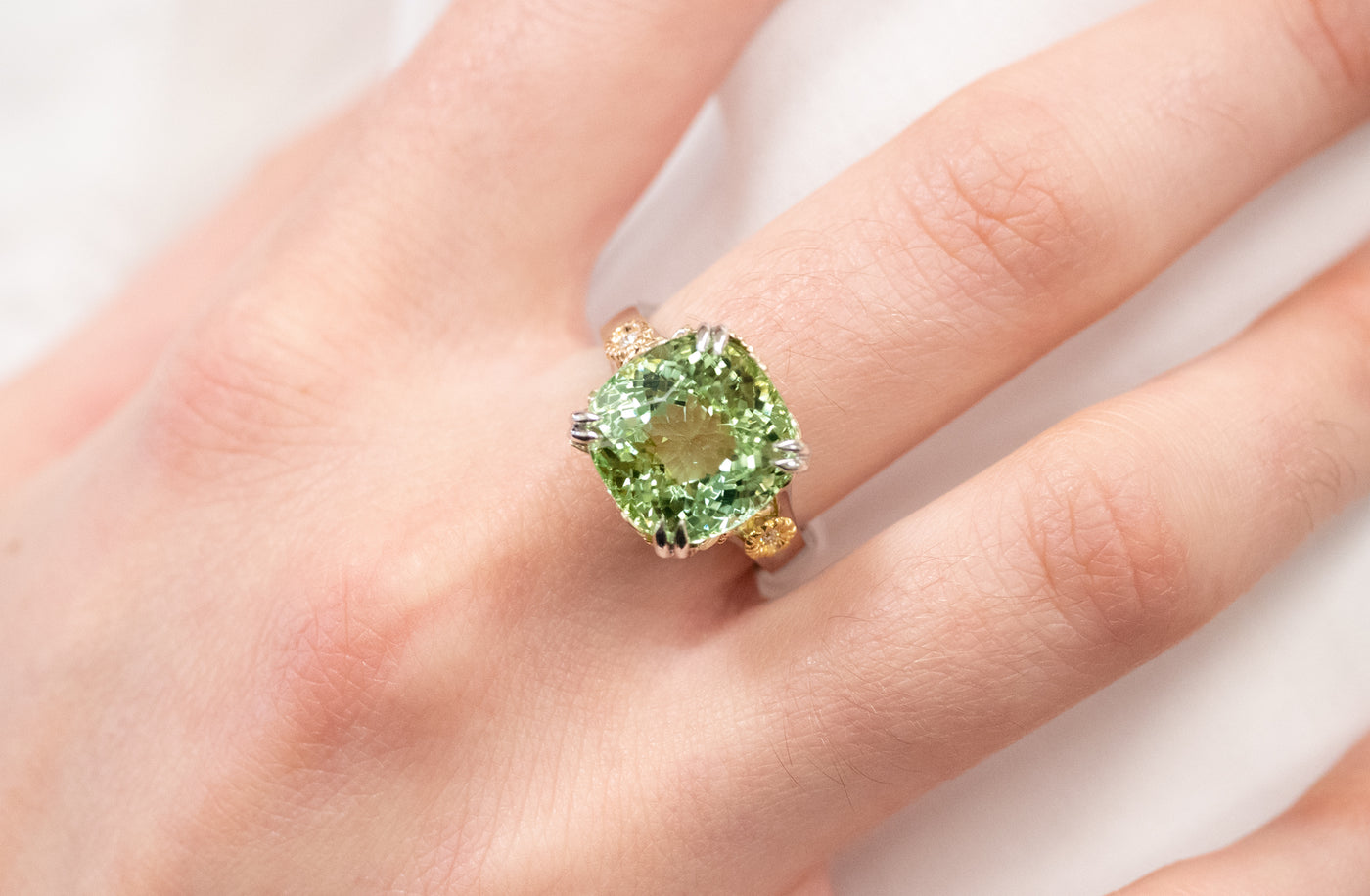 Clematis: Tourmaline and Diamond Ring