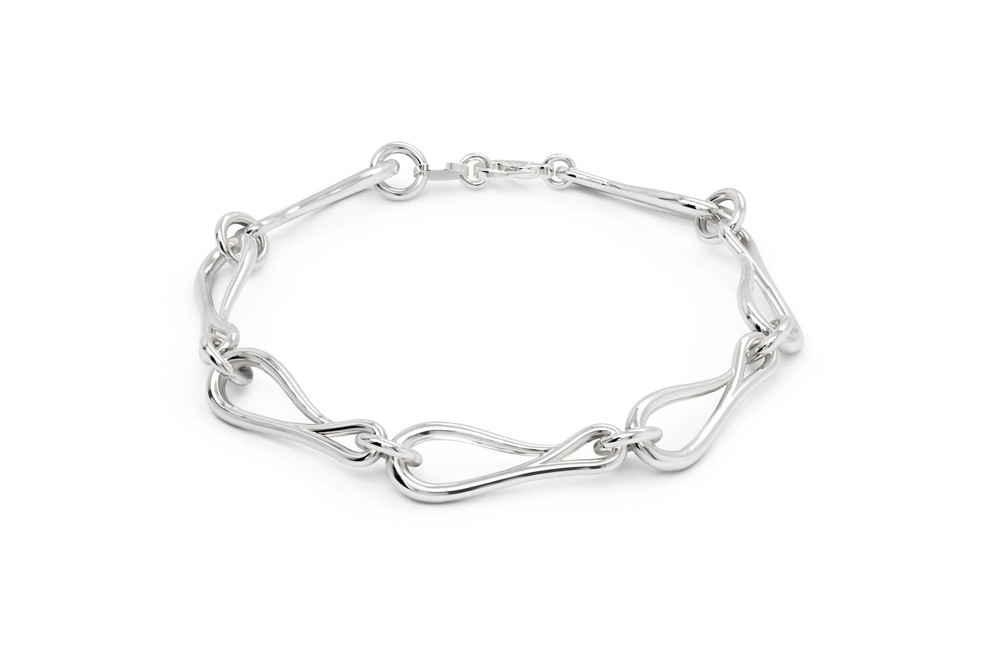 Crescendo Chain Sterling Silver Bracelet by The Village Goldsmith