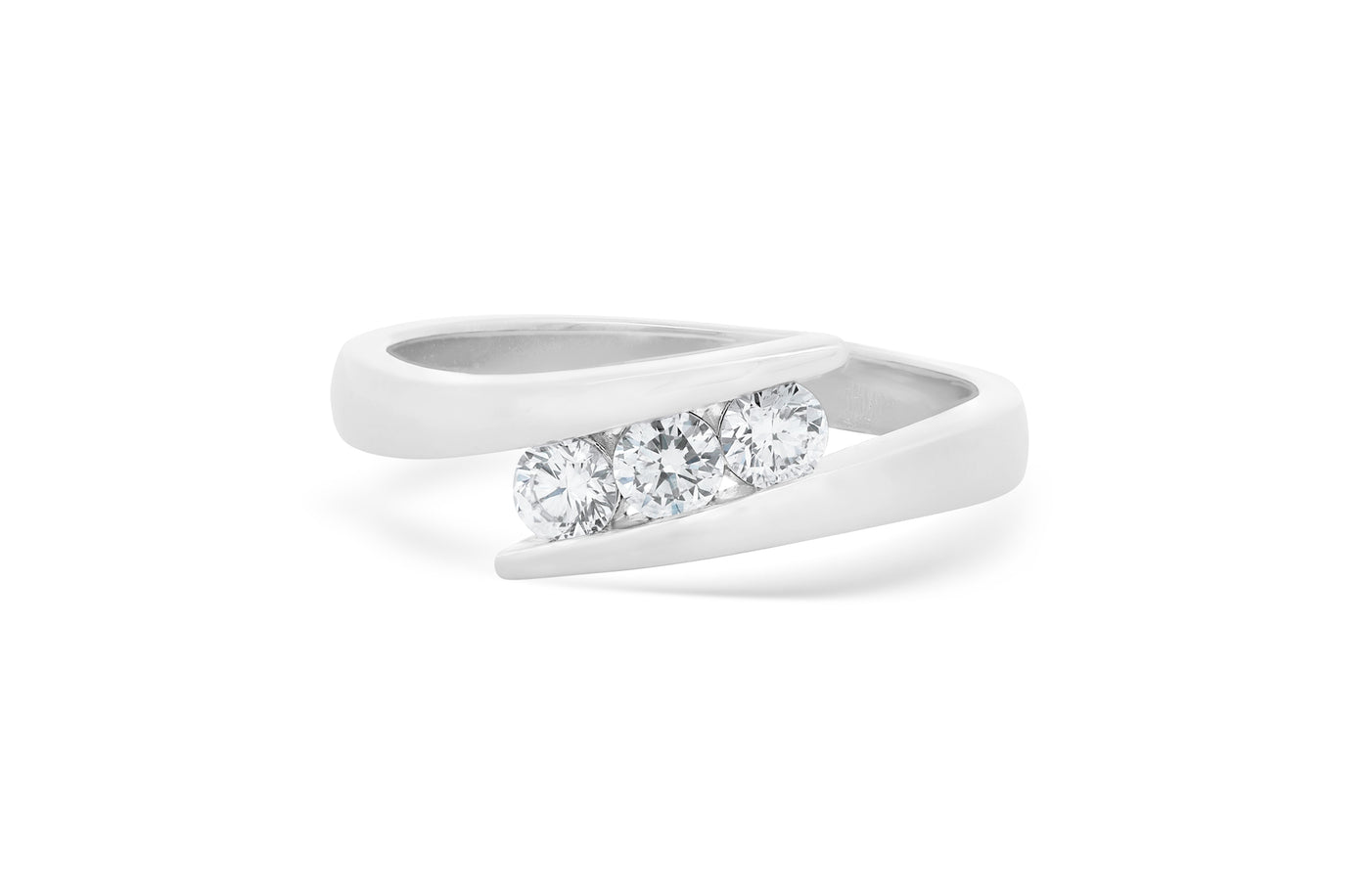 Embrace: Brilliant Cut Diamond Three Stone Ring