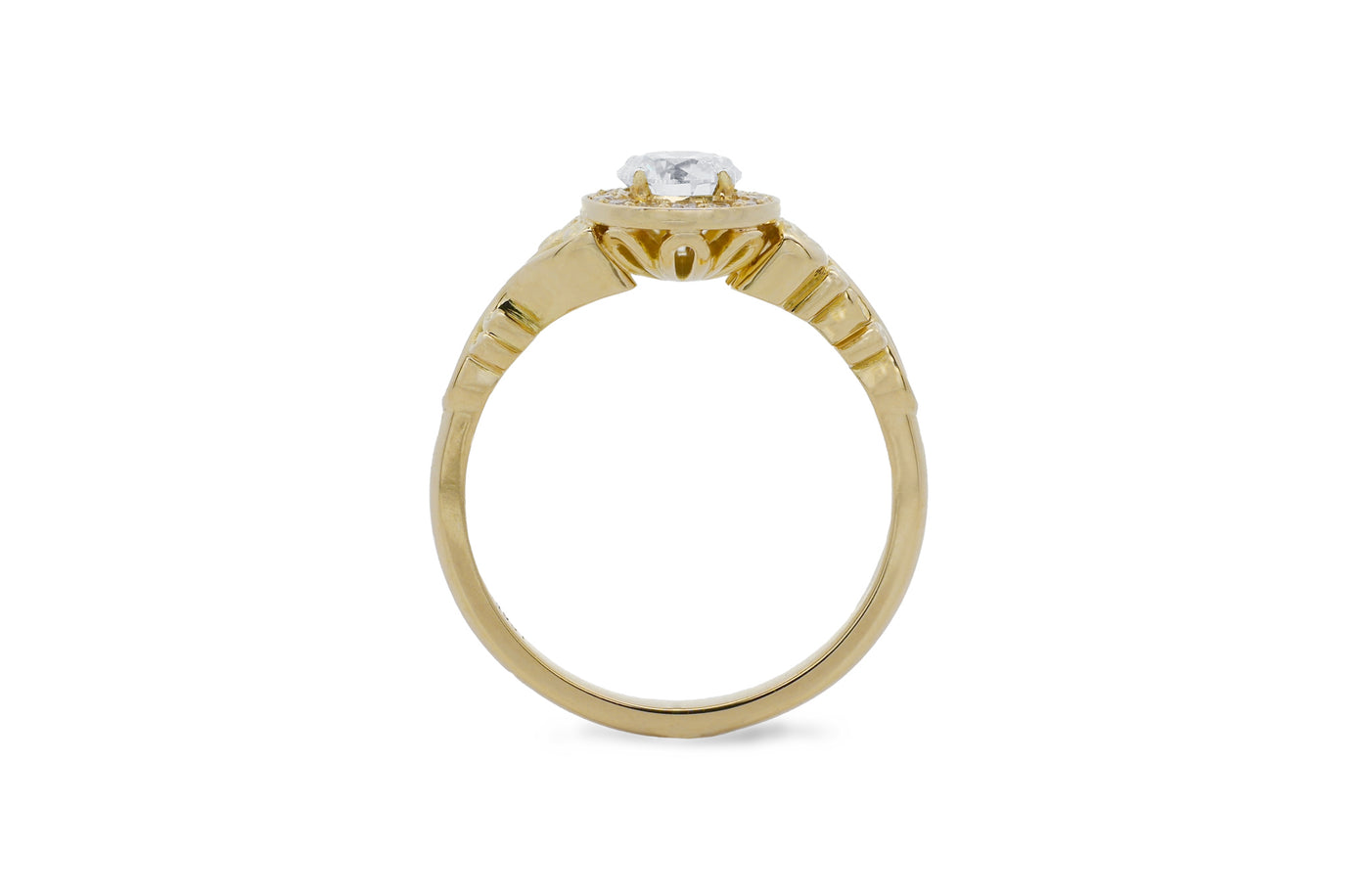 Fiora: Brilliant Cut Diamond Halo Ring