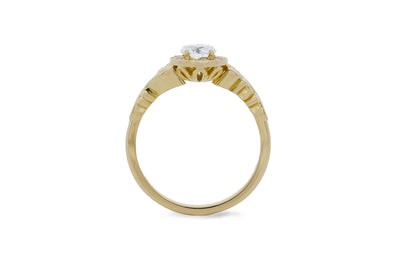 Fiora: Brilliant Cut Diamond Halo Ring