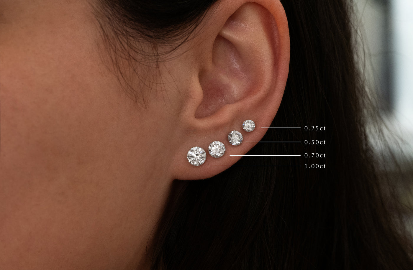 The Floeting® Diamond Stud Earrings | 2.01ctw G VS1